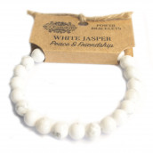 Power Bracelet - White Jasper - Click Image to Close